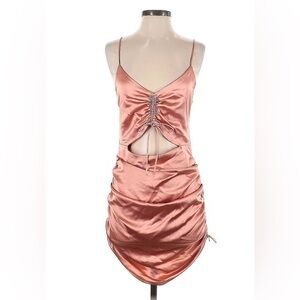 NWT Zara Pink Lace Up Sleeveless Cocktail Dress
